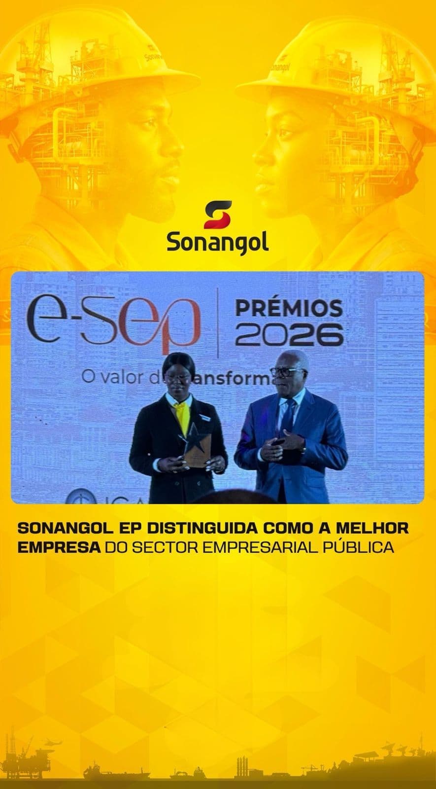 Sonangol distinguida como melhor empresa Pública de 2025 e premiada em transparência e ESG